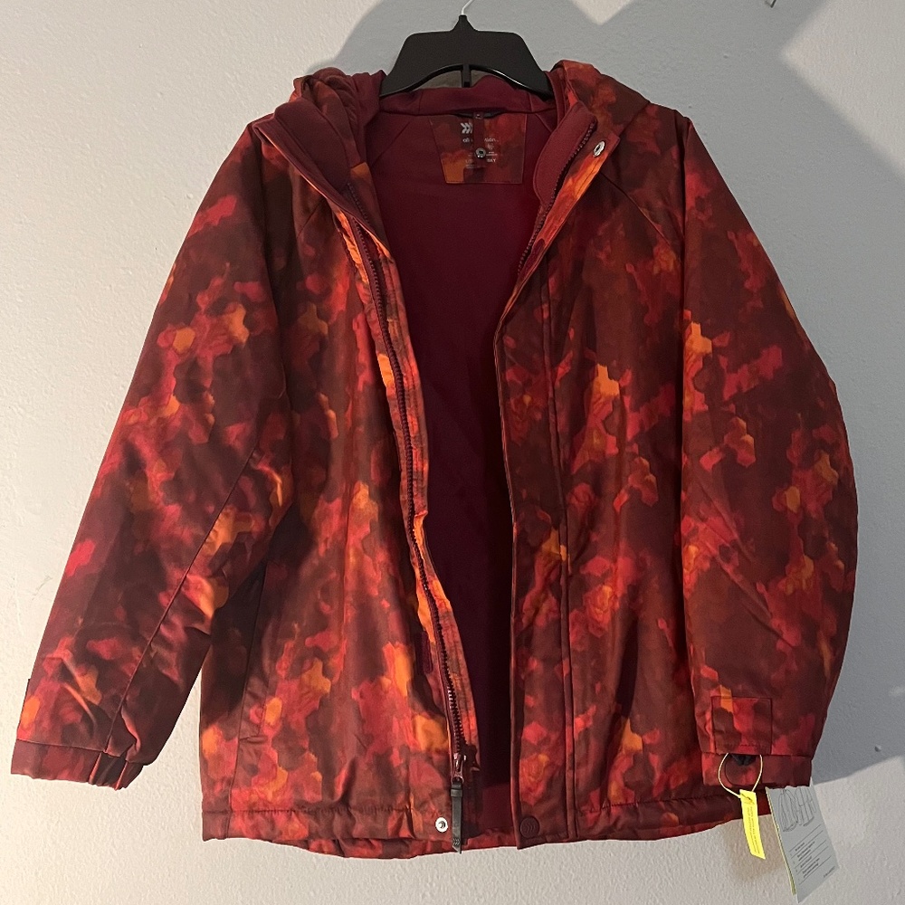 All in motion Burgundy and orange multicolored 2 piece jacket set